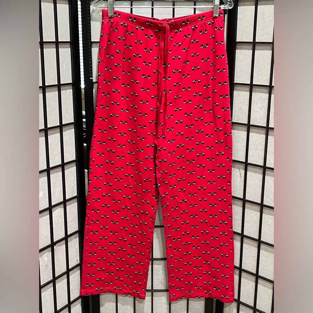 CROFT & BARROW Red Pajama Pants with SCOTTIE DOG Print SIZE M